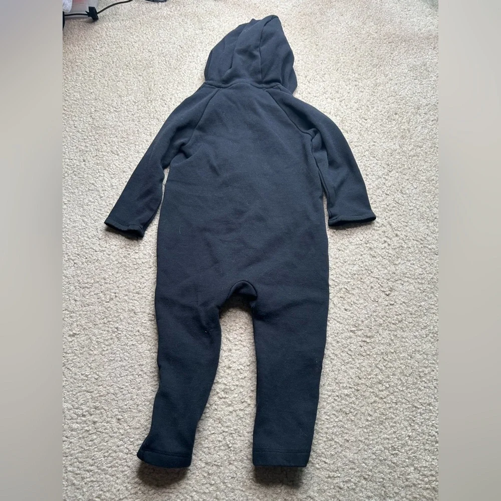 GAP Black Footies One Piece with Hood and Zipper